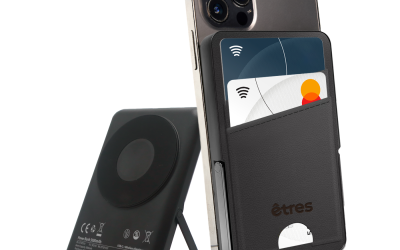 TECHMADE Etres Powerbank Wireless 5000 Max con Portacarte Black